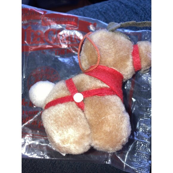 Santa Claus The Movie Reindeer Plush Ornament McDonalds Coca-Cola Vintage 1985 - Picture 2 of 6
